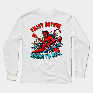 Kayaking devil Long Sleeve T-Shirt